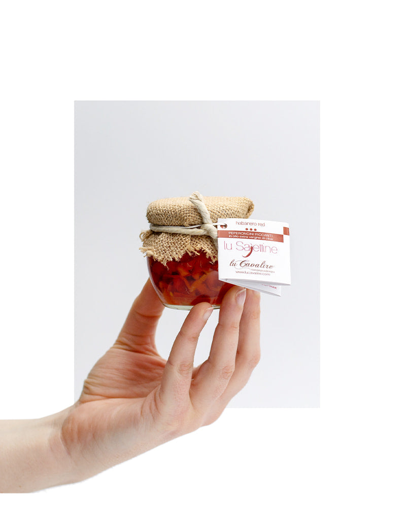 Lu Sajettine - Peperoncino Piccante Habanero Red in olio extravergine d'oliva
