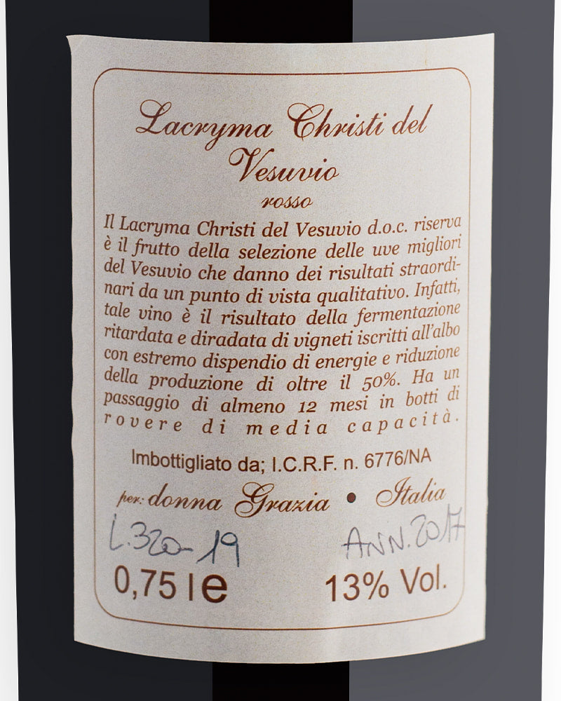 Riserva Don Ferdinando - Lacryma Christi del Vesuvio Rosso DOC - 2017