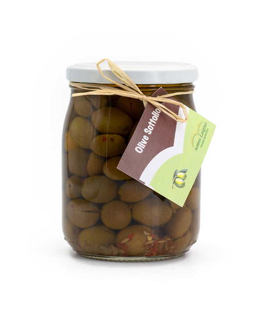 Olive verdi denocciolate sott'olio di Vico Equense